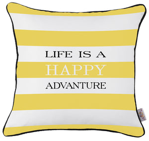18"x18" Scandi Square Life Printed Decorative Throw Pillow Cover