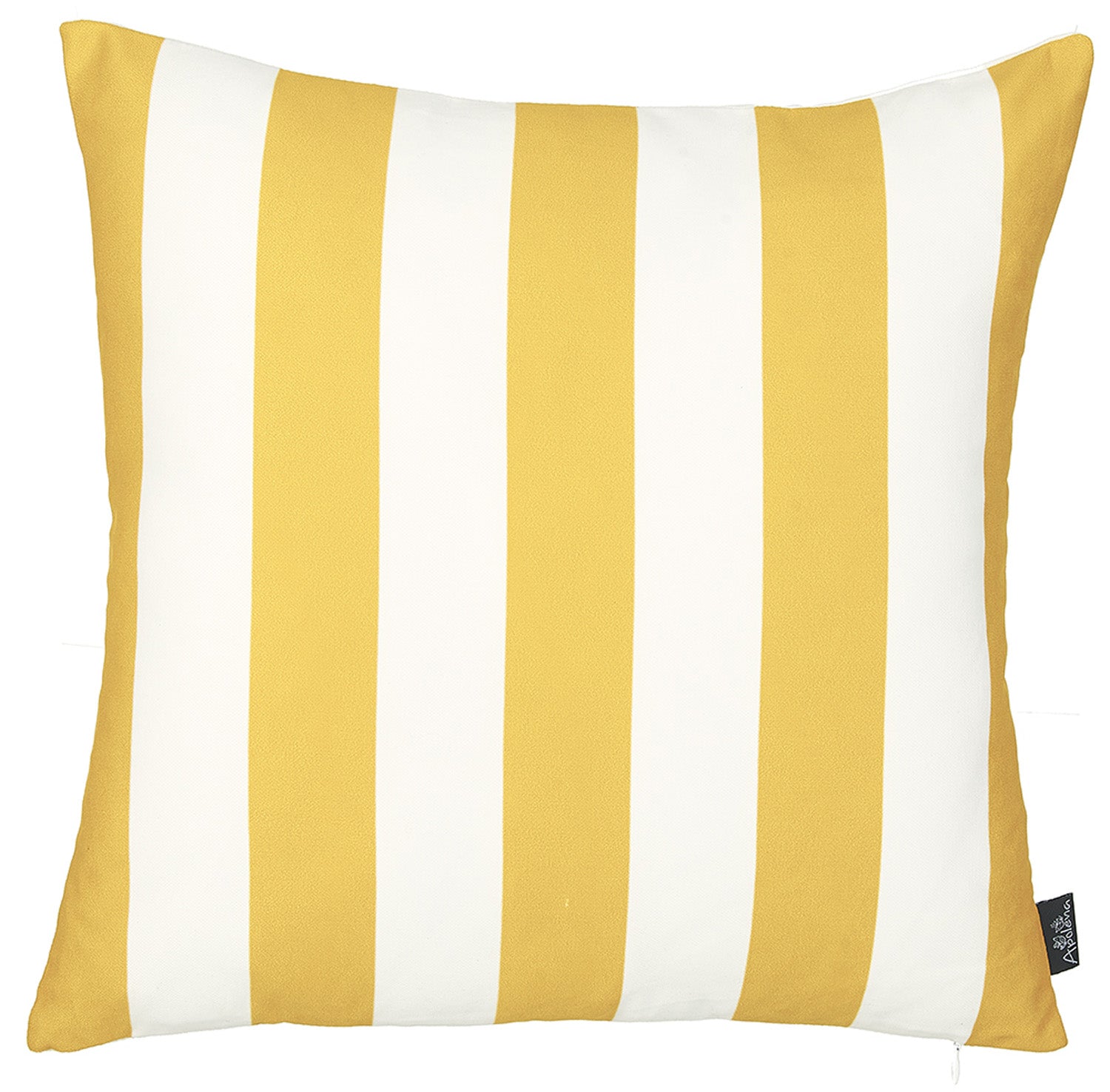 18"x18" Yellow Stripes Geometric Decorative Throw Pillow Cover
