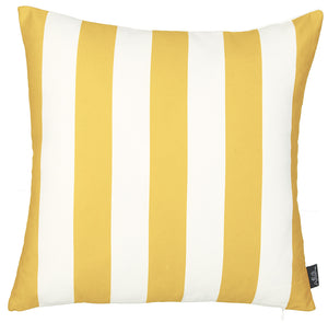 18"x18" Yellow Stripes Geometric Decorative Throw Pillow Cover