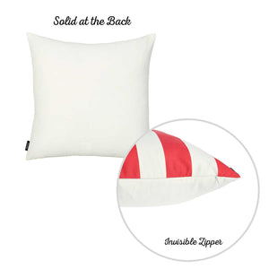 18"x18" Red Stripes Geometric Decorative Throw Pillow Cover