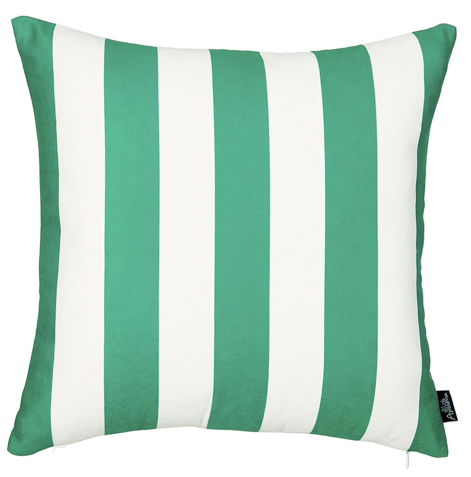 18"x18" Green Stripes Geometric Decorative Throw Pillow Cover