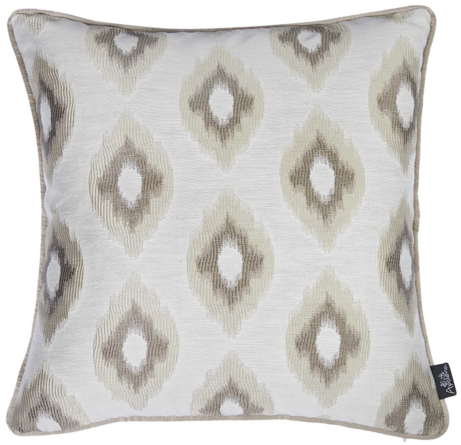 17"x 17" Brown Jacquard Chic Decorative Throw Pillow Cover