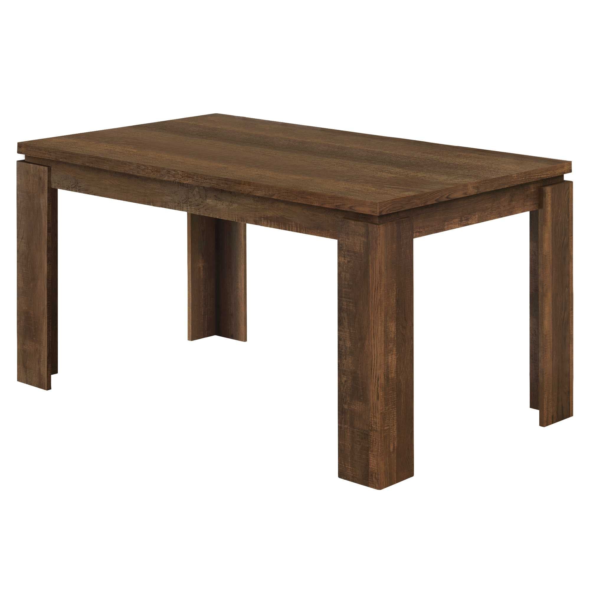 35.5" x 59" x 30.5" Brown Reclaimed Wood Look  Dining Table
