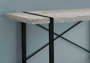 23.75" x 49" x 30" GreyBlack Reclaimed Wood Metal  Computer Desk