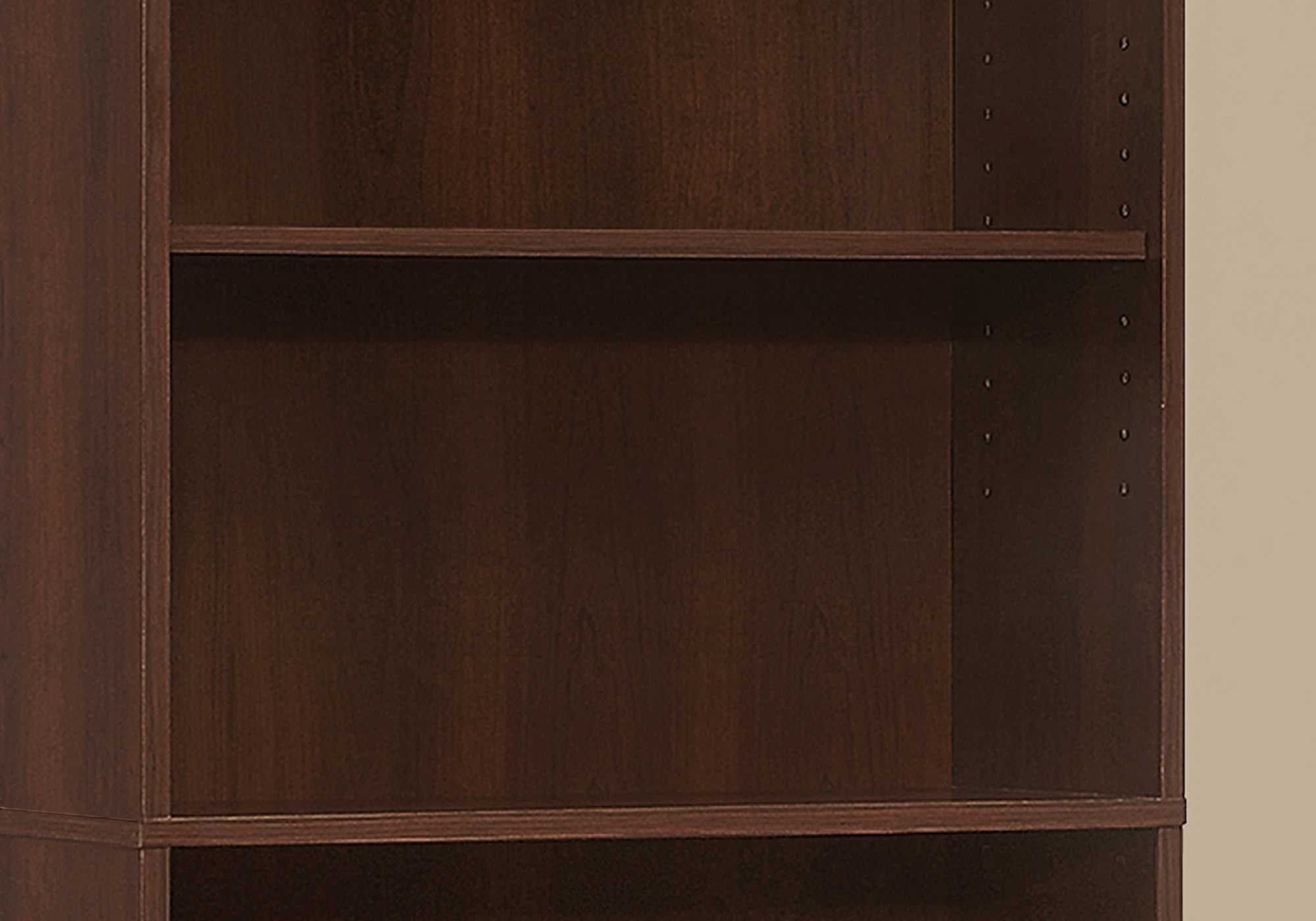 11.75" x 24.75" x 71.25" Cherry 5 Shelves  Bookcase