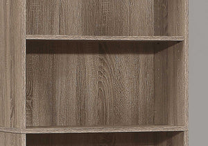 11.75" x 24.75" x 71.25" Dark Taupe 5 Shelves  Bookcase