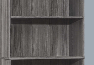 11.75" x 24.75" x 71.25" Grey 5 Shelves  Bookcase