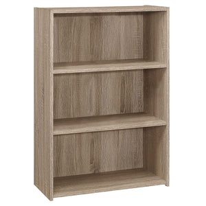 11.75" x 24.75" x 35.5" Dark Taupe 3 Shelves  Bookcase