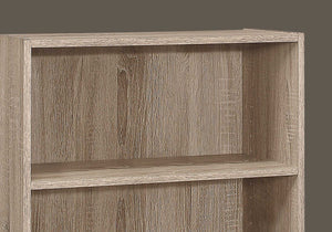 11.75" x 24.75" x 35.5" Dark Taupe 3 Shelves  Bookcase