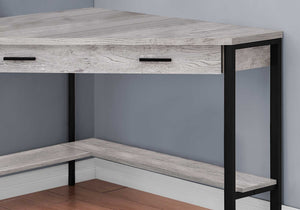 42" x 42" x 30" Grey  Reclaimed Wood Corner  Computer Desk