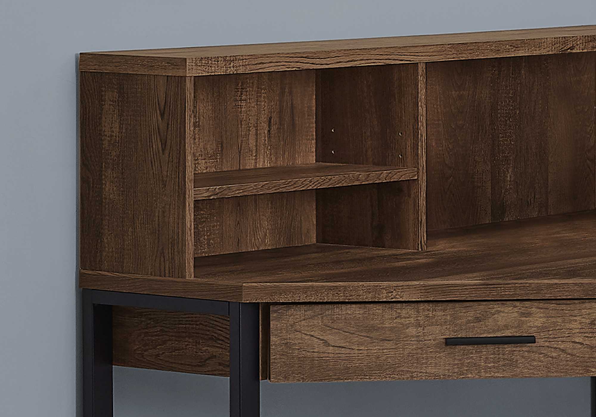 47.5" x 47.5" x 42" Brown Reclaimed Wood Corner  Computer Desk