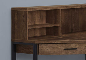 47.5" x 47.5" x 42" Brown Reclaimed Wood Corner  Computer Desk
