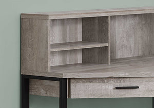 47.5" x 47.5" x 42" Taupe Reclaimed Wood Corner  Computer Desk