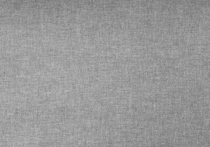 66.5" x 87.5" x 56.5" Grey Linen With Chrome Trim - Queen Size Bed