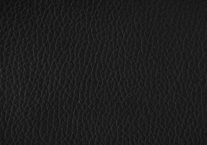 16.75" x 16.75" x 17" Black Leather Look Fabric  Ottoman