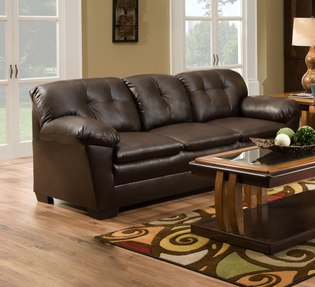 89" X 34" X 34" Cowgirl Brown 100% PU Sofa