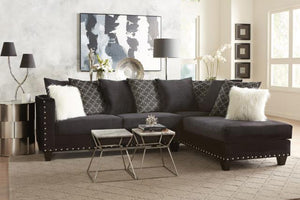 107" X 77" X 37" 100% Polyester Velvet Sectional