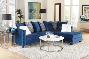 107" X 77" X 37" 100% Polyester Velvet Sectional
