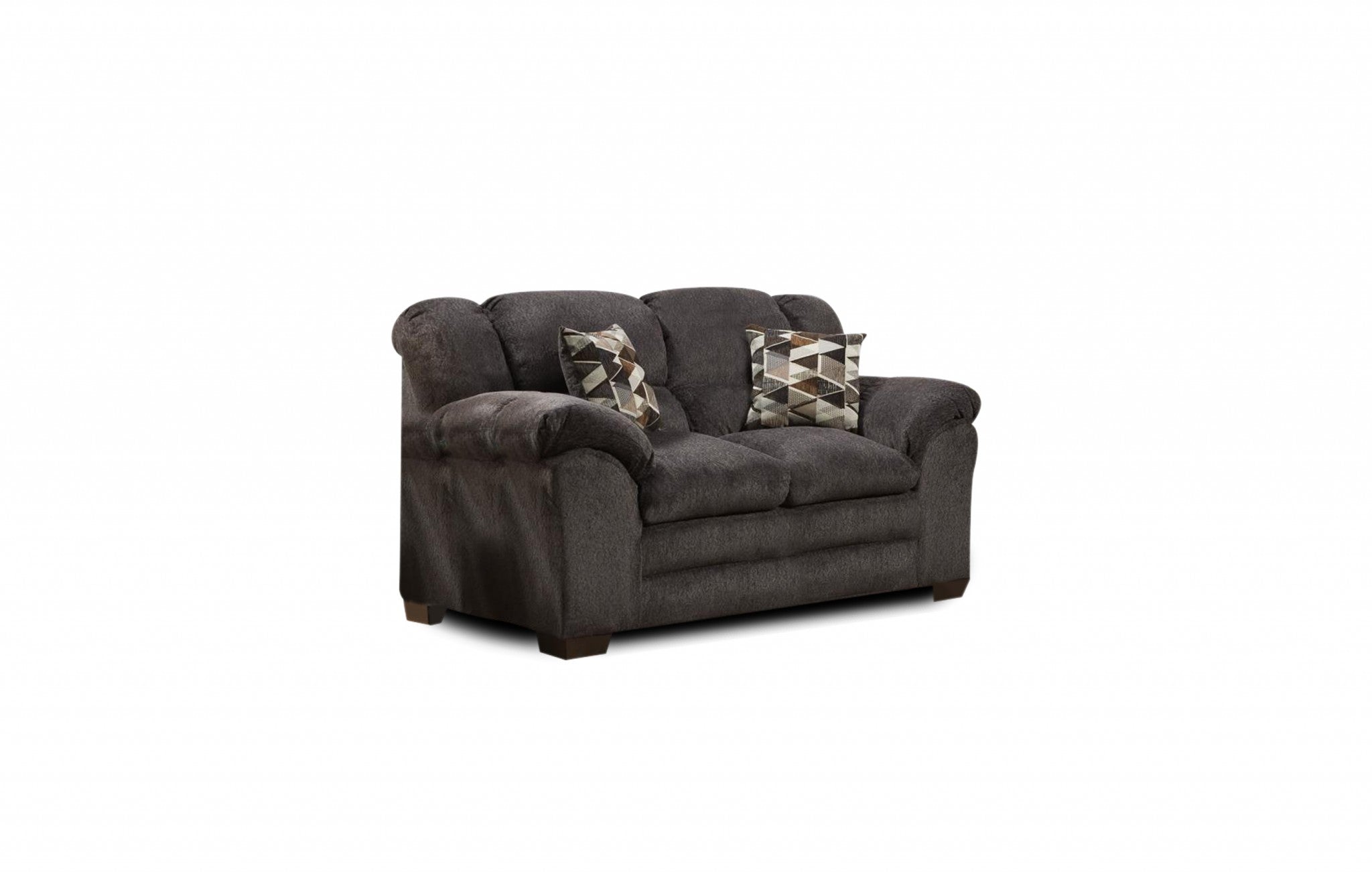 75" X 39" X 39" Osaka Charcoal 100% Polyester Loveseat