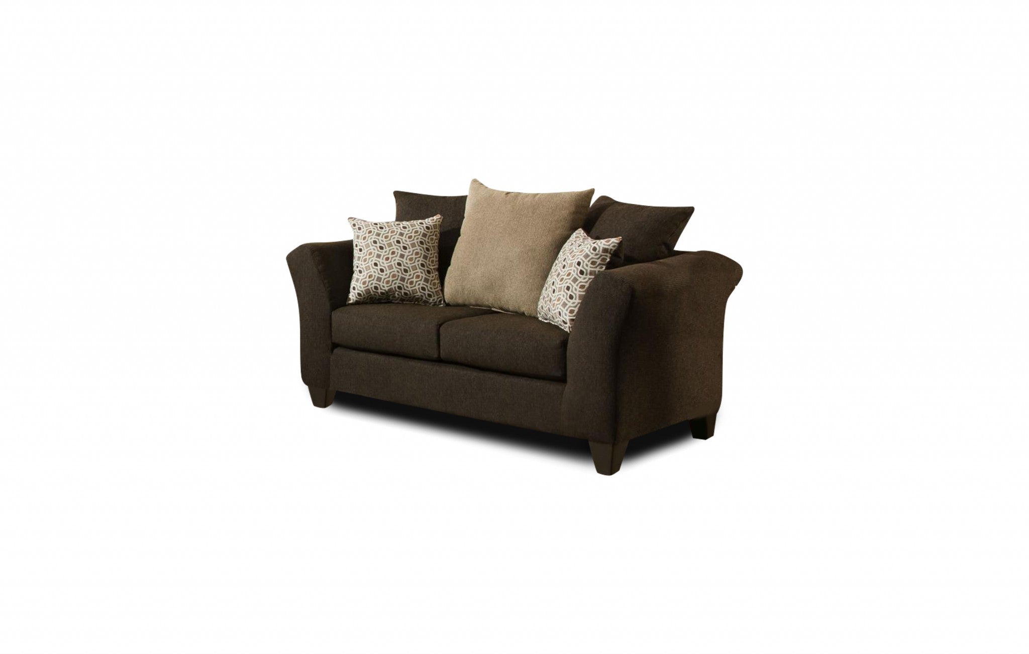 62" X 33" X 37" Sottile # 78 Chocolate Sottile #74 Caf?  100% Polyester Loveseat