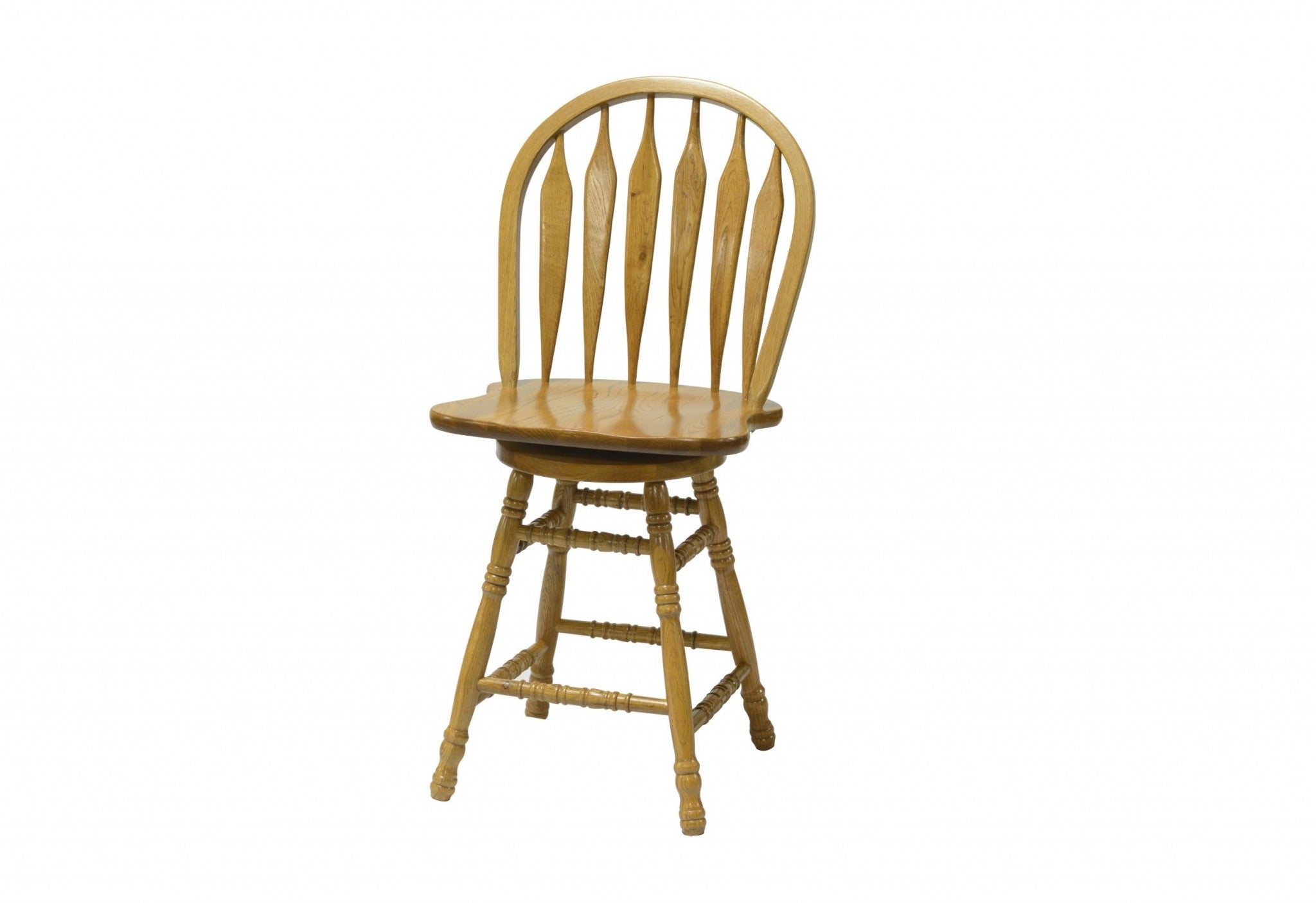 19" X 17" X 41.25" Harvest Oak Hardwood Barstool