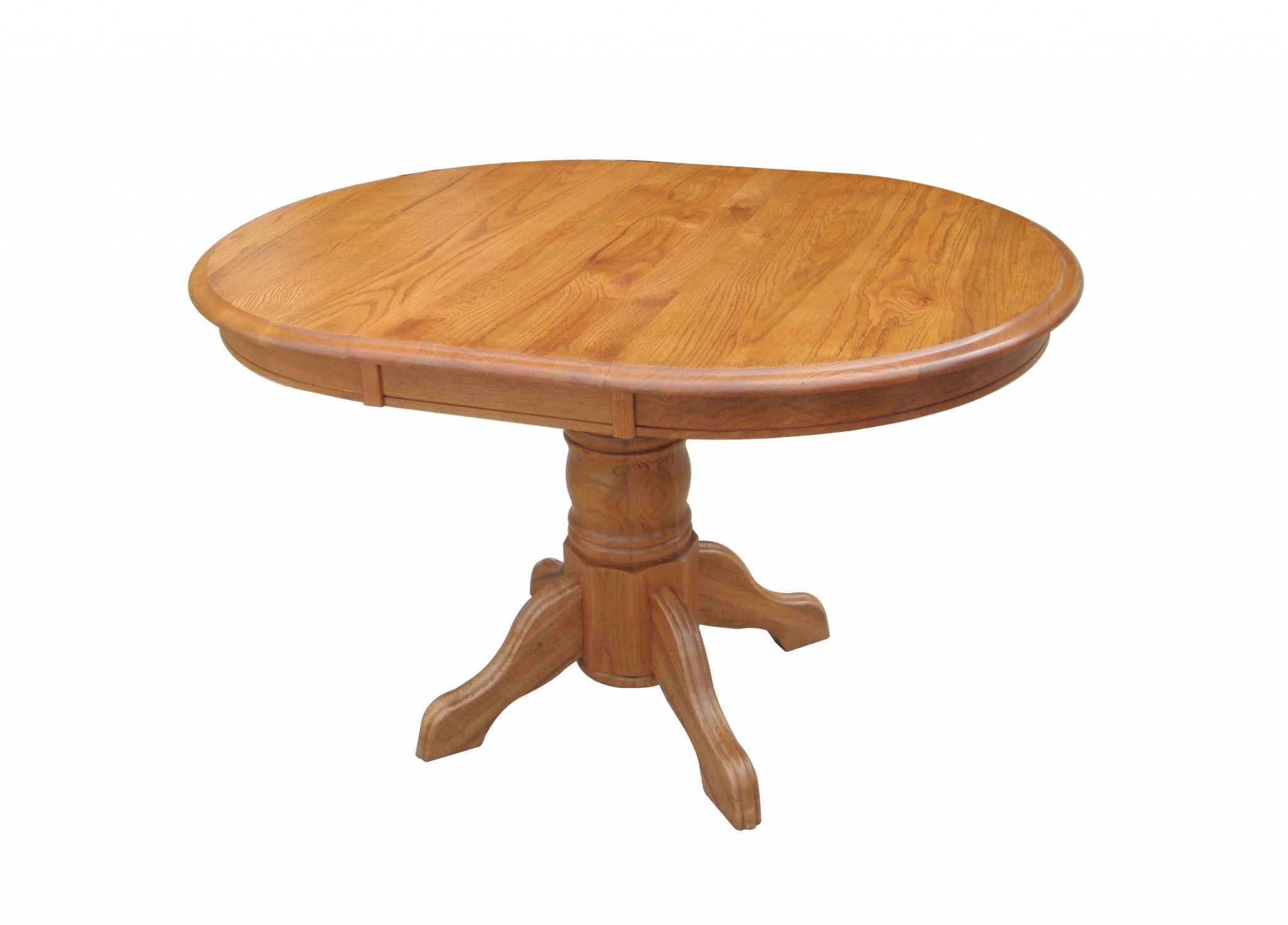 36" X 48" X 30" Harvest Oak Hardwood Sandalwood Pedestal Table with Empire Feet