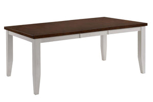 72" X 42" X 30" White Cinnamon Hardwood Dining Table