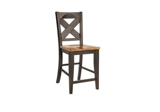18.625" X 21.375" X 42" Harvest Black Hardwood Barstool