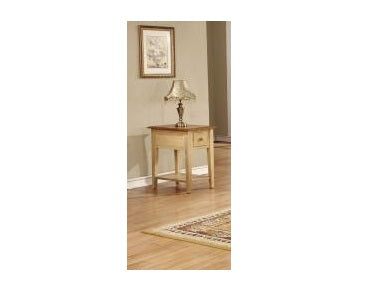 Two Tone Light and Harvest Hardwood Side or End Table