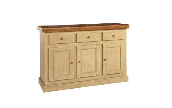 60" X 20" X 36" Two Tone Hardwood Server