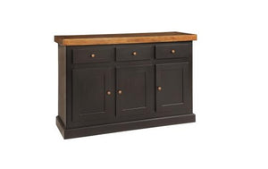 60" X 20" X 36" Harvest Black Hardwood Server
