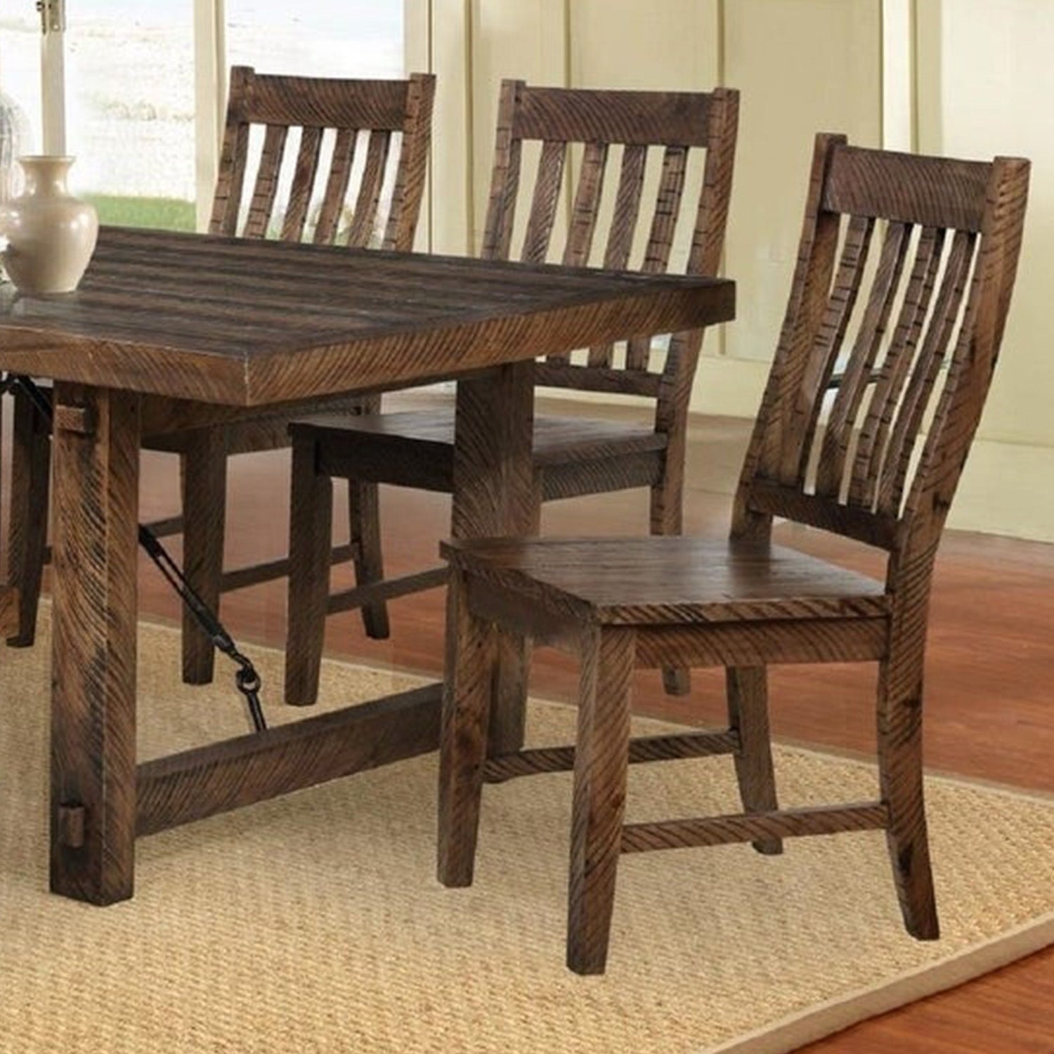 18.5" X 22" X 39" Lodge Hardwood Side Chair Lodge