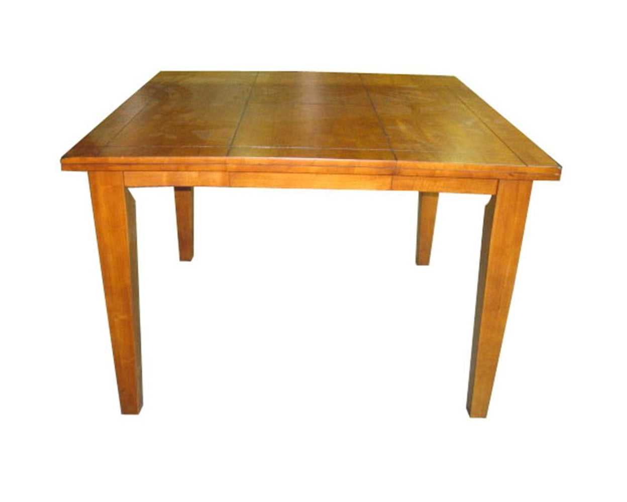 54" X 54" X 36" Wood Tone Hardwood Gathering Table with Butterfly Leaf