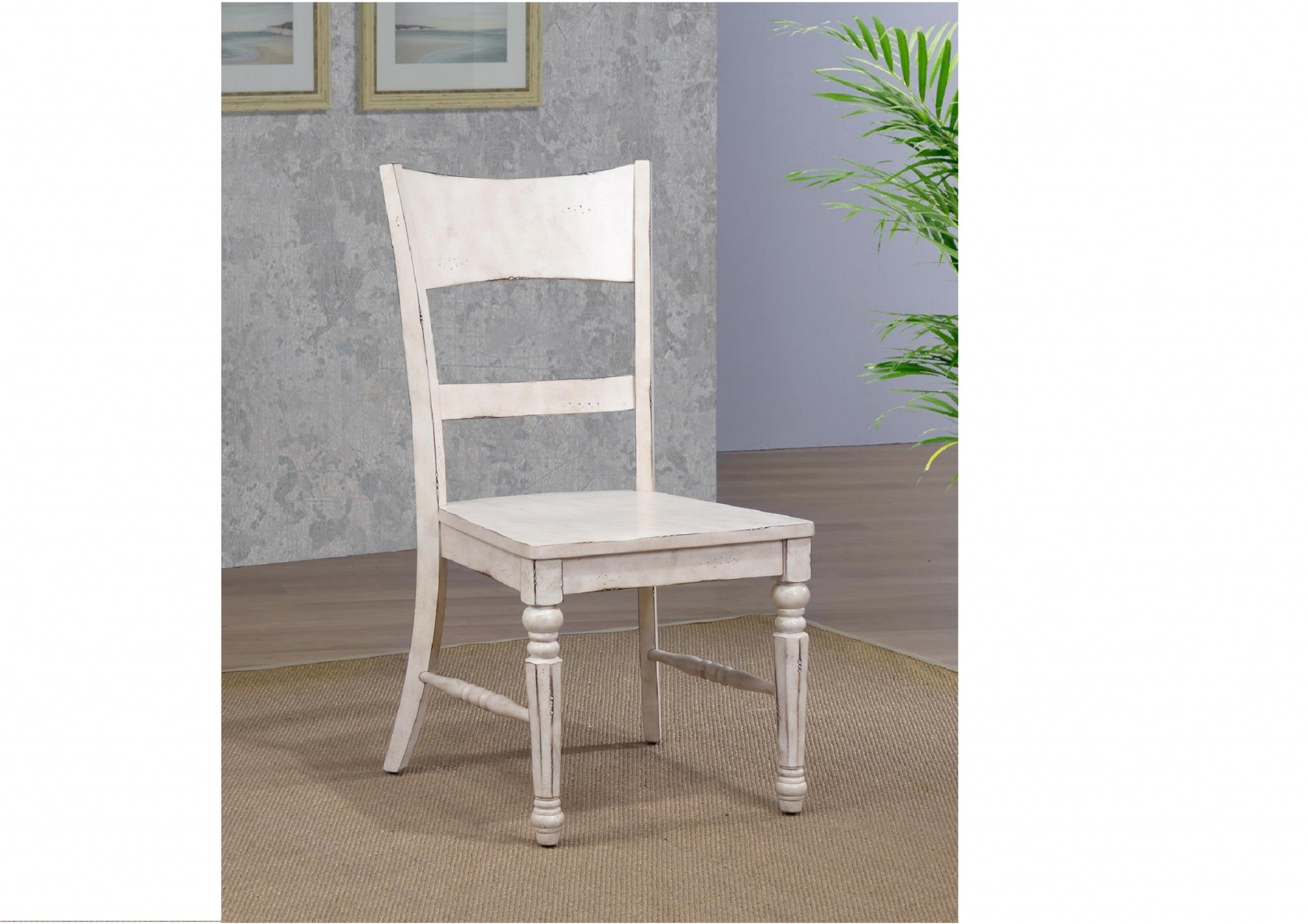 22" X 22" X 41" Vintage States Hardwood Dining Height Side Chair