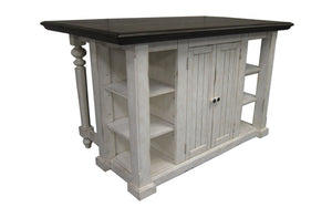 60" X 38" X 36" Vintage Estates Veneer Solid Wood Kitchen Island