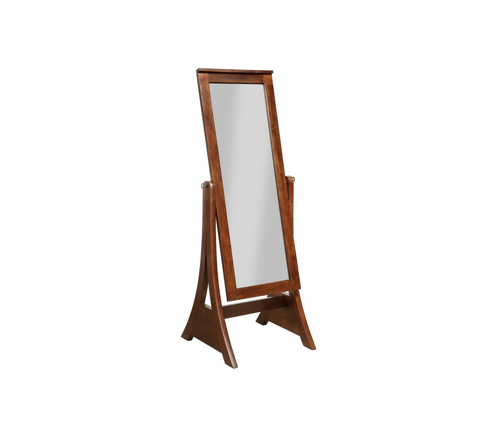 22" X 22.5" X 59" Mocha Rubberwood Rectangle Mirror