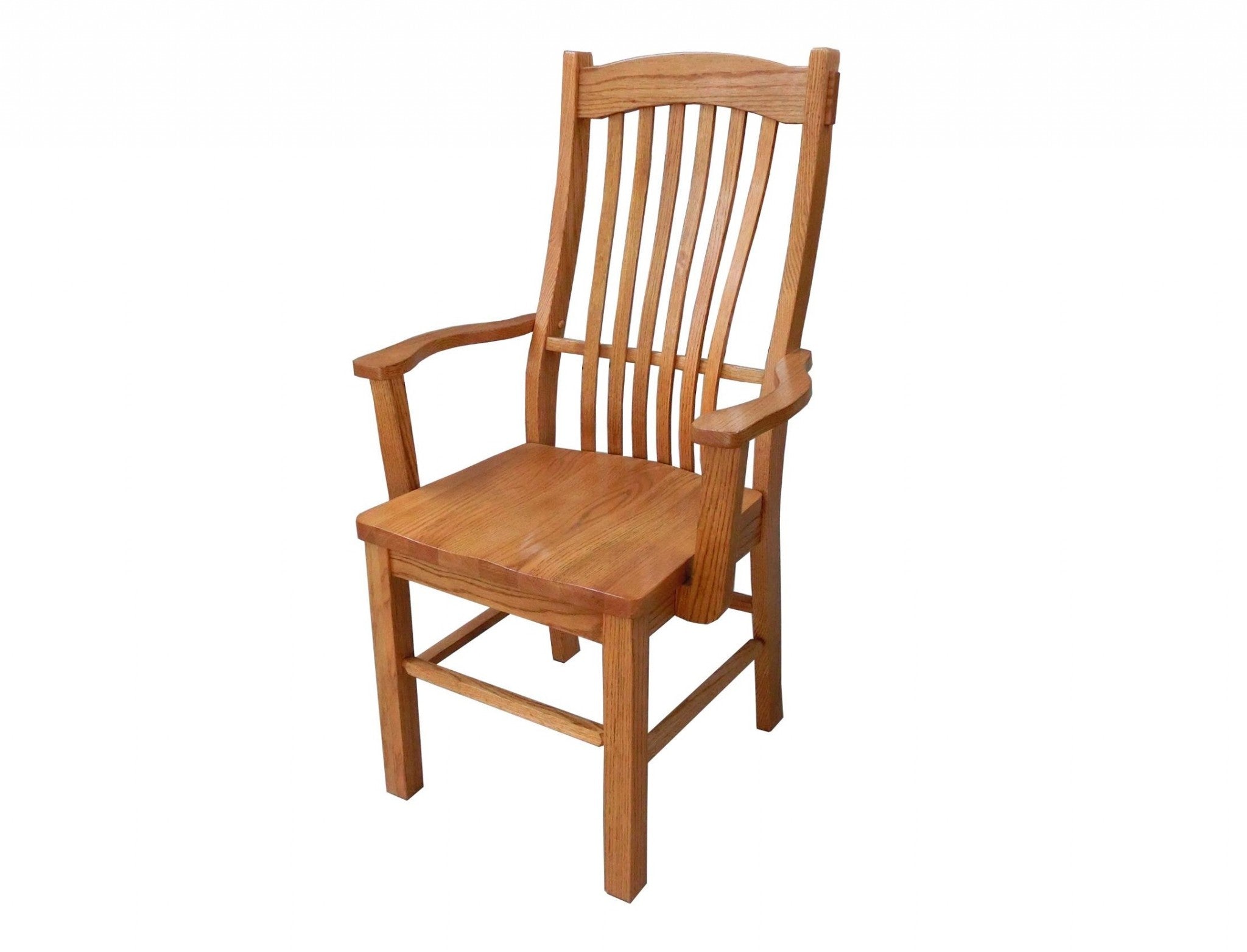 25.25" X 23.125" X 41.5" Harvest Oak Hardwood Arm Chair