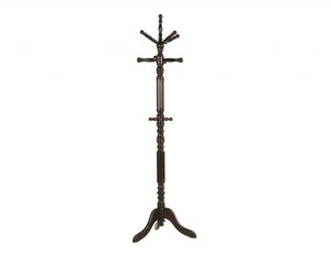 Traditional Black Finish Hardwood Coat Stand