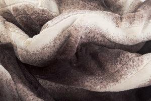 50" x 60" Brown & White Modern Contemporary Heated  Throw Blankets