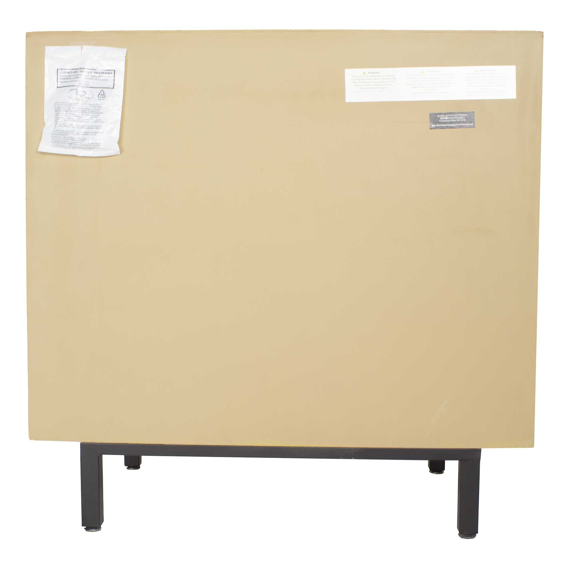 31.5" X 15.75" X 31.5" Brown MDF Contemporary Wooden Cabinet