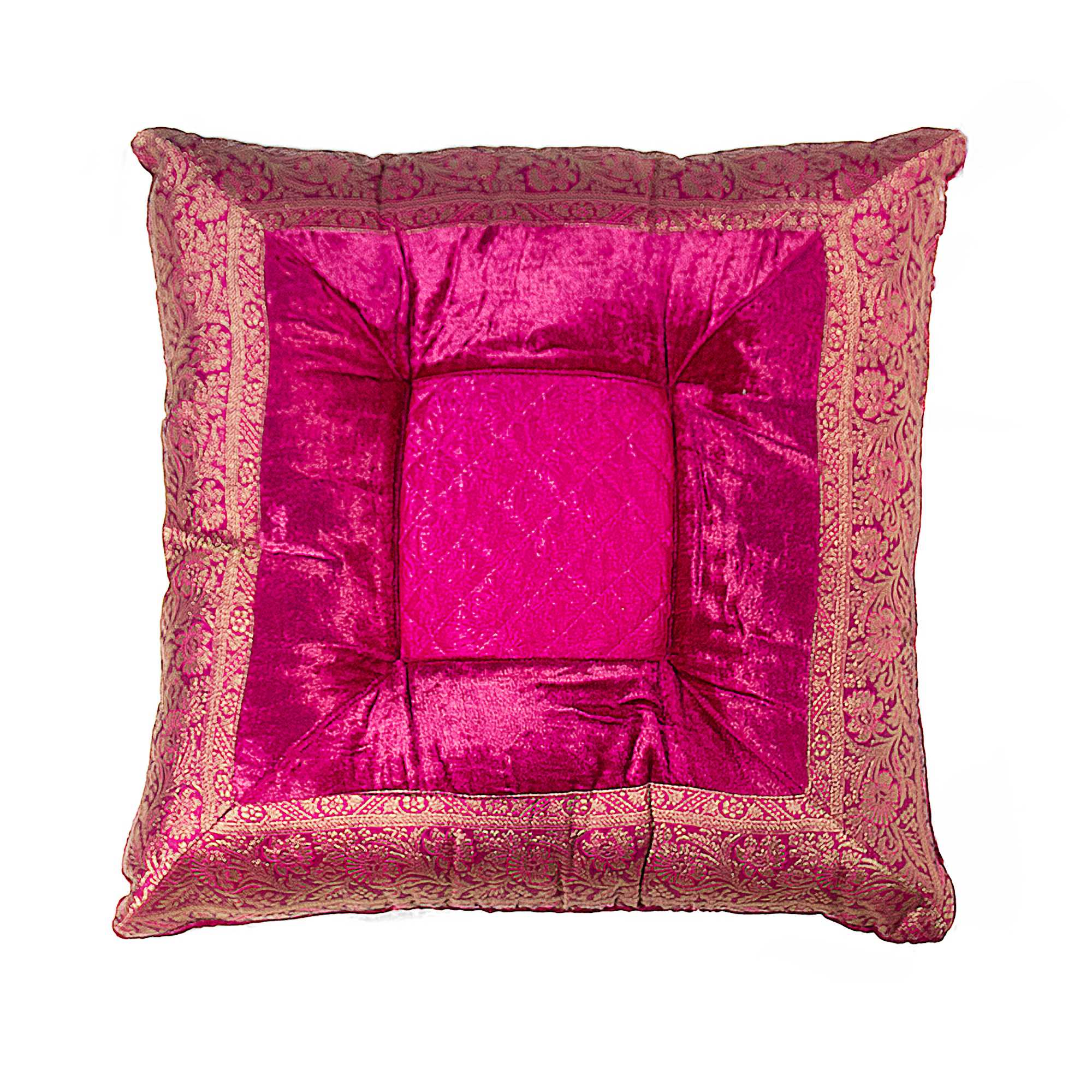 3" x 18" x 18" Silk Fuchsia Pillow