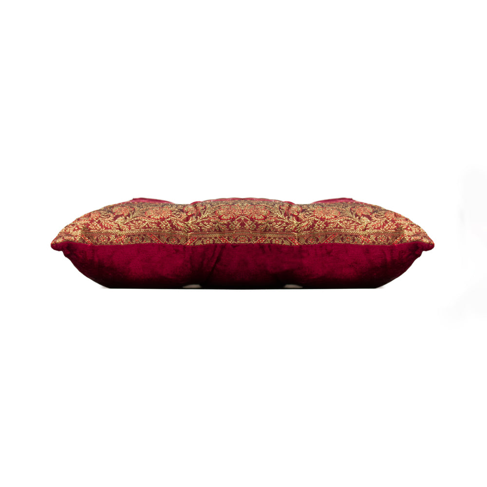3" x 18" x 18" Silk Burgundy Pillow