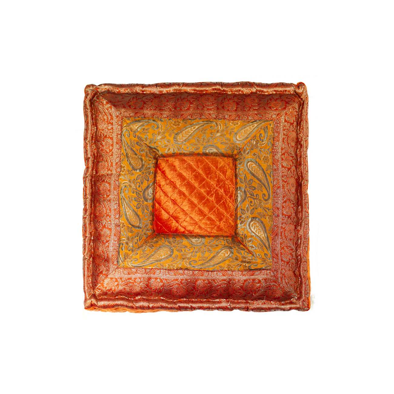 5" x 16" x 16" Silk Orange Pillow