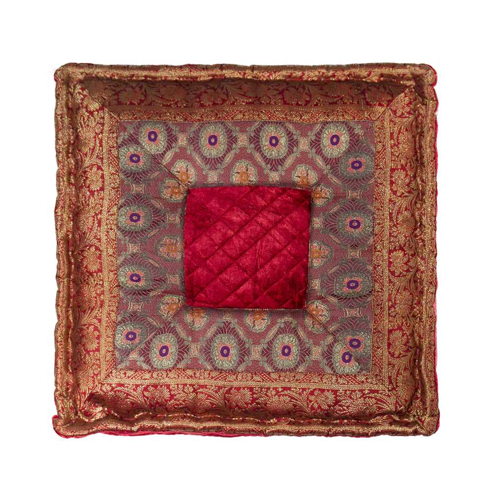 5" x 18" x 18" Silk Burgundy Pillow
