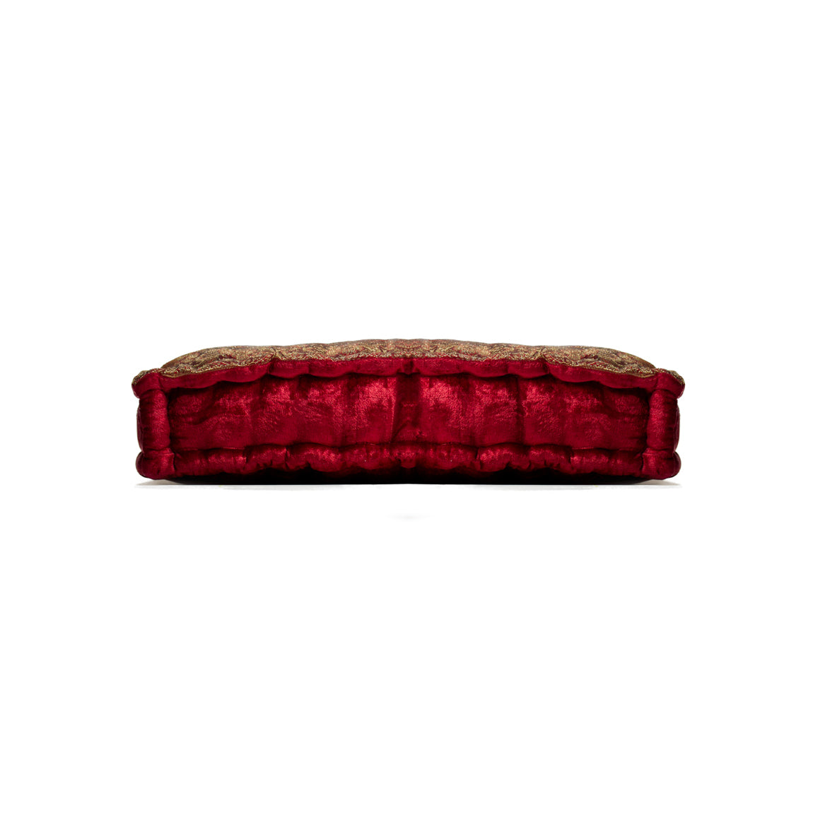 5" x 18" x 18" Silk Burgundy Pillow