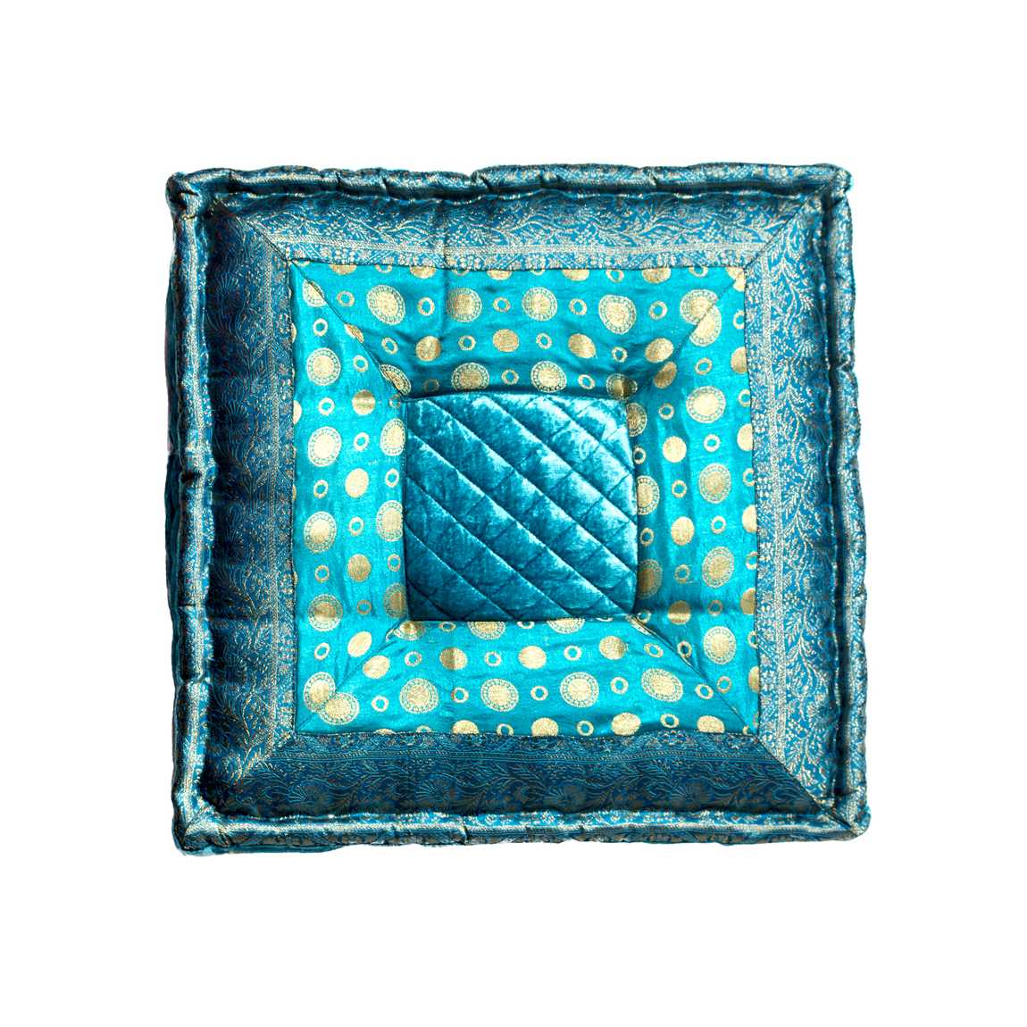 5" x 18" x 18" Silk Turquiose Pillow