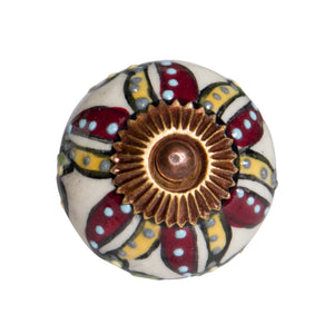 1.5" x 1.5" x 1.5" Ceramic/Metal Multicolor 8 Pack Knob