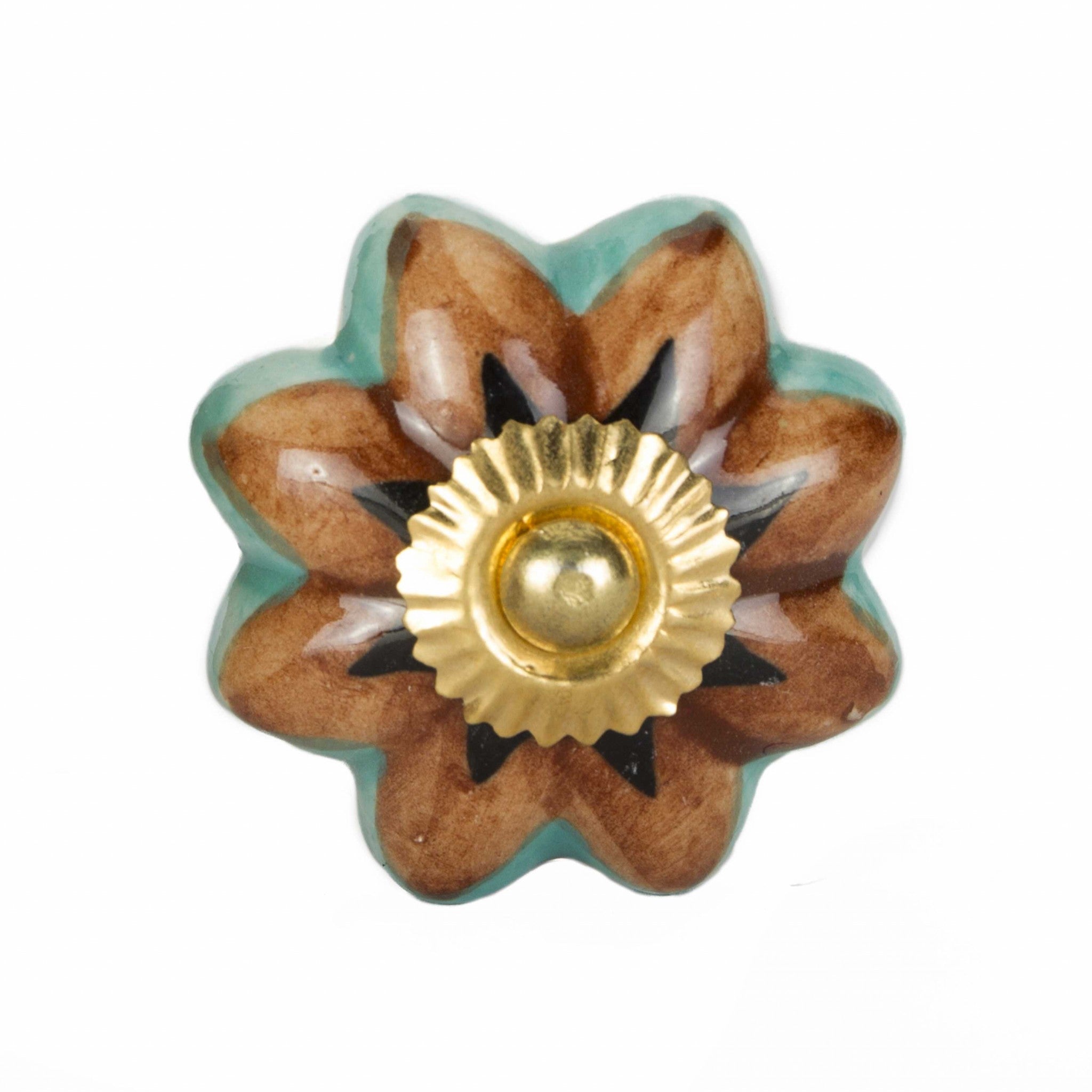 1.5" x 1.5" x 1.5" Ceramic/Metal Multicolor 12 Pack Knob