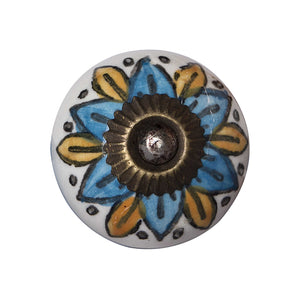 1.5" x 1.5" x 1.5" Ceramic/Metal Multicolor 12 Pack Knob
