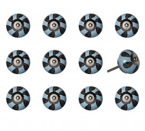 1.5" x 1.5" x 1.5" Ceramic/Metal Multicolor 12 Pack Knob
